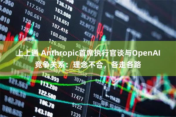 上上通 Anthropic首席执行官谈与OpenAI竞争关系：理念不合，各走各路